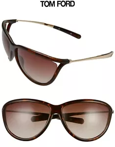 OCCHIALI DA SOLE TOM FORD TAMMY TF770 52F AVANA SCURA/ORO SFUMATA MARRONE OCCHIO DI GATTO, 70 mm - Foto 1 di 16