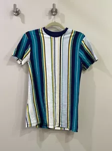 Camisas de trabajo San Francisco camiseta azul a rayas multicolor para hombre talla S - Imagen 1 de 5