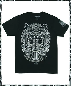 Mis Raices Mexican Graphic T-shirts Jaguar Warrior Glow in the dark T-shirt - Picture 1 of 6