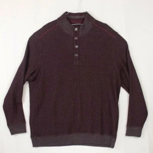 Tommy Bahama Men's XL 1/4 Front Snap Button Sweater Purple EUC - Picture 1 of 12