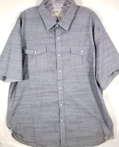 Free Planet-Mens Short Sleeve-Casual Button Down Shirt-2XL XXL-Gray - Picture 1 of 7
