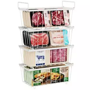 4 Pack Chest Freezer Organizer-Stackable Freezer Organizer For Most 7Cu-Popular - Picture 1 of 7