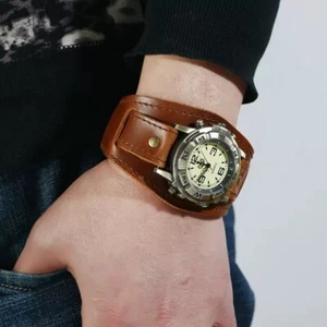 Elegant Leather Watch Bracelet: Timeless Style for Every Occasion - Picture 1 of 2