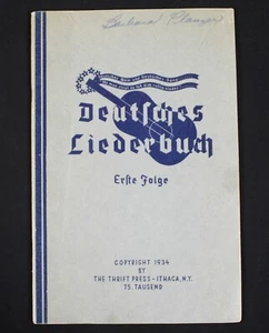 1934 German Song Book Deutsches Liederbuch 1st Edition Booklet Lyrics & Music - Picture 1 of 4