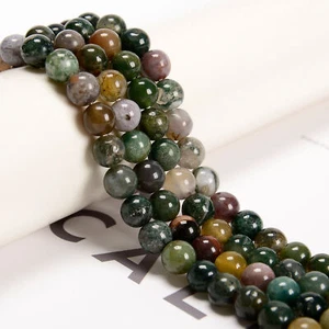 Indischer Achat Glatt Rund Perlen 4 mm 6 mm 8 mm 10 mm Ca. 15,5 Zoll Strang - Bild 1 von 6