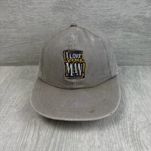 Cappello Berretto Vintage I Love You Uomo Cinturino Schienale Grigio Film Promo Bud Pelle Chiara - Foto 1 di 8