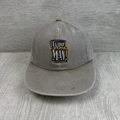 Vintage I Love You Man Hat Cap Strap Back Gray Movie Promo Bud Light Leather - Image 1 of 4