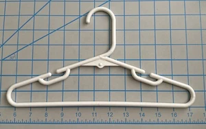 Menge 12 Weiß Kinder Kleiderbügel Kunststoff Kinder Kleinkind Säugling Baby - Bild 1 von 2