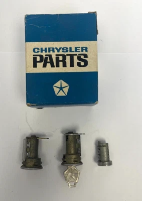 1967-1974 Chrysler C Body Wagon Door & Tailgate Lock Package Partial 2999445 NOS - Image 1 of 4