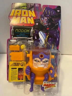 1994 TOY BIZ ACTION FIGURE, MODOK WITH ENERGY BRAIN BLAST, MARVEL IRON MAN. NIB  - Image 1 of 2