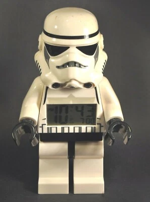 2010 Lego Star Wars Storm Trooper 9" Toy Digital Alarm Clock Working Legs Move - Image 1 of 4