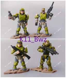 Mega Bloks Halo HHC44 UNSC Marine Master Chief Sot Johnson Weapon 2" Figure Set - Picture 1 of 6