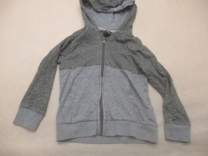 VOLCOM Size 5 Boys Gray Cotton Blend Lightweight Zip Up Gym Athletic Hoodie 504 - Picture 1 of 7