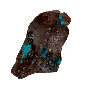 Rare Bisbee Blue Turquoise Rough-125 Ct Lapidary Cabbing- Authentic - Picture 1 of 13
