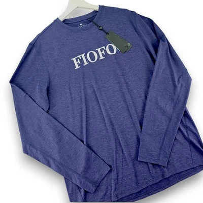GREYSON Mens L Maltese Blue Brrr Triple Chill FIOFO Print Long Sleeve Tee Shirt - Image 1 of 4