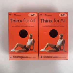 (2) Thinx For All wiederverwendbare Periodenunterwäsche Slip klein schwarz - Bild 1 von 4