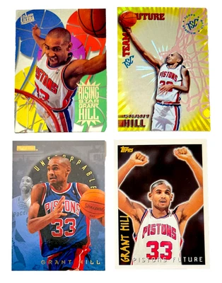 Grant Hill lote de 4 insertos raros, Pistones, Suns, Duke, NMMT Foto 1 de 2