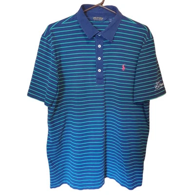 Ralph Lauren Polo Golf Hombres Camisa Azul Verde Rayas Manga Corta Greenbrier Talla XL Foto 1 de 4