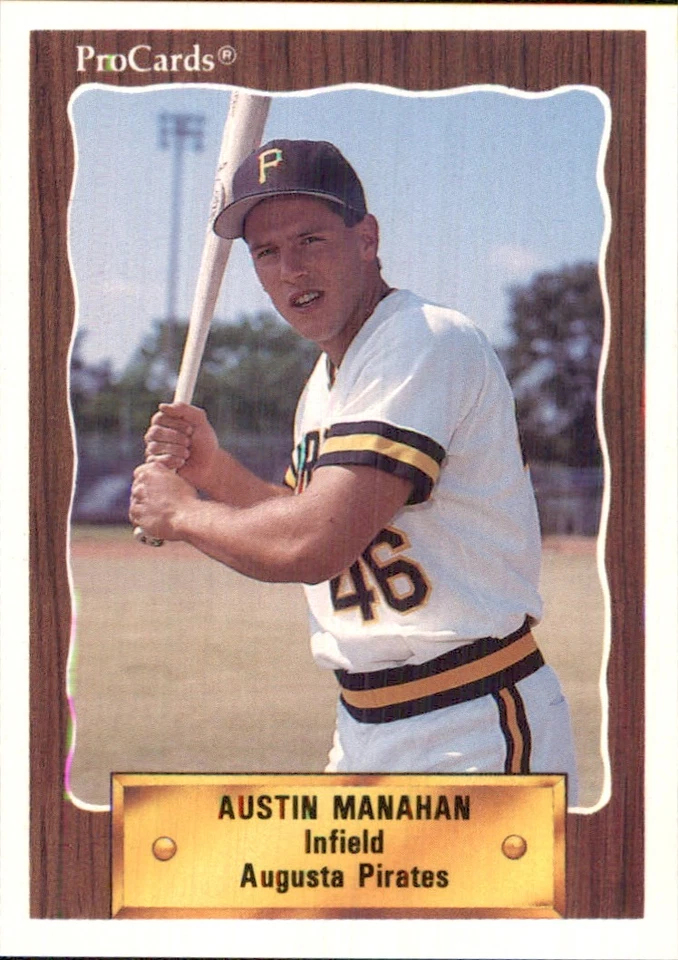 Austin Manahan 1990 ProCards #2473 RC Augusta Pirates *AutographDen* - Image 1 of 2