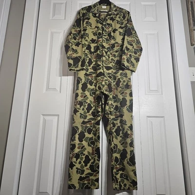 Cabela's Camo Hunting MENS REGULAR, LARGE 42-44 COVERALLS, Vtg, Sidney, Nebr USA - Image 1 of 4