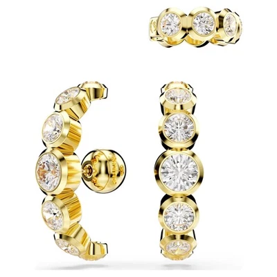 Swarovski Zirconia Imber Ear Cuff Set (3), Round Cut, White, Gold-Tone 5711482 - Image 1 of 4