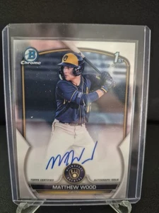 2025 Bowman Chrome Autograph matthew Wood - Picture 1 of 2