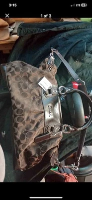 Coach Ashley Signature Sateen Large Satchel Handbag Shoulder Bag F15440 - Image 1 of 4