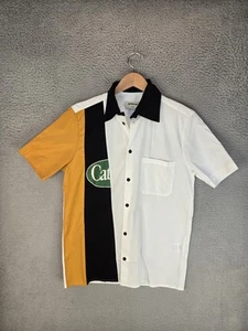 Caterpillar Shirt Mens Sz S Black White Yellow Premium Racing CAT Nascar - Picture 1 of 12