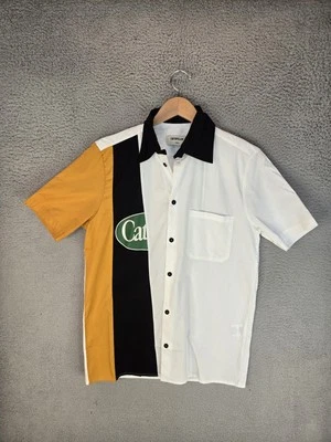 Caterpillar Shirt Mens Sz S Black White Yellow Premium Racing CAT Nascar  - Image 1 of 4