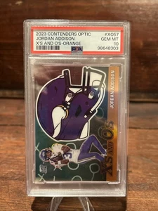 PSA 10 Gem 2023 Contenders Optic - X’s and O’s Jordan Addison Orange /50 Die Cut - Picture 1 of 4