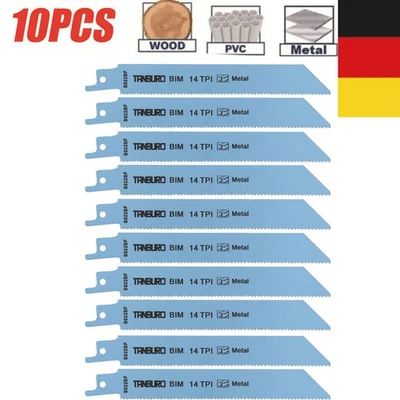 MARKENLOS 10x Säbelsägeblatt Säbelsägeblätter Sägeblatt Tigersäge für Holz Metall Set