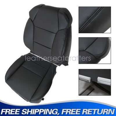 Fits Acura MDX Base 2007-2013 Driver Bottom & lean Back Leather Seat Cover Black Foto 1 de 4
