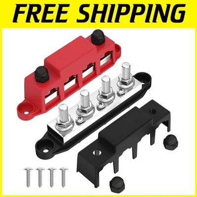 Marine Copper Bus Bar 400A 12V Power 4 Studs - Image 1 of 4