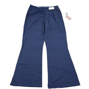 Pantalone Dickies donna L blu facile cura uniforme medica fondo gamba svasato - Foto 1 di 13