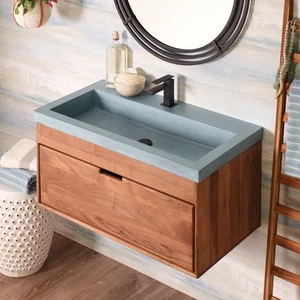 Native Trails NSL3619 NativeStone 36" Rectangular Concrete Drop - Ocean - Picture 1 of 12