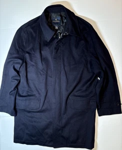 Brooks Brothers Brookstorm Loro Piana Storm System 100% Wool Overcoat Men's Sz L - Picture 1 of 13