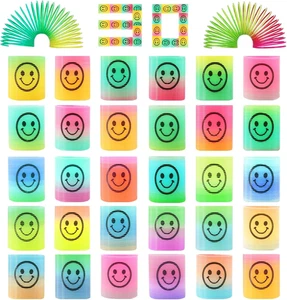 30 Pezzi Molla Giocattolo, Mini Springs Smile Arcobaleno, Applica a Gadget Compl - Foto 1 di 12