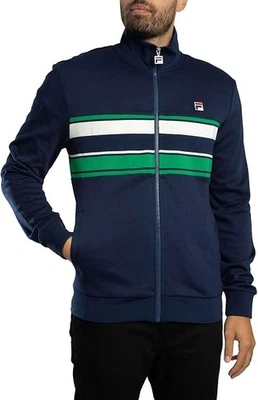 Fila Vinnie Cut & Sew Track Top Jacket Navy / Green / Gardenia - Image 1 of 3