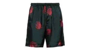 Dries Van Noten Satin Two-Tone High-Waisted Shorts – Size 50 (UK 34) - Picture 1 of 4