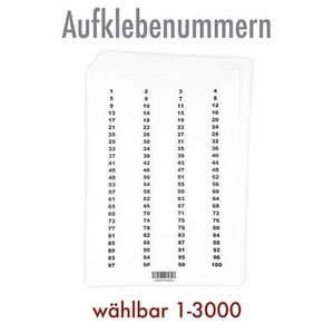 100 Gewinnaufkleber für Tombola Klebenummern Aufklebenummern Zahlen Aufkleber - Bild 1 von 2
