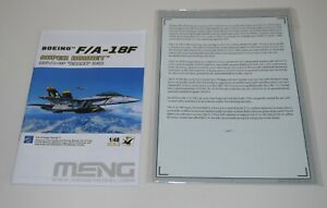 MENG F/A-18F SUPER HORNET LS-013 ⭐PARTS⭐ INSTRUCTION BOOKLET+MORE 1/48