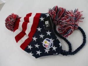 New Era 2016 Ryder Cup Mütze rot weiß blau Bommel Quasten USA Stars peruanischer Stil - Bild 1 von 23