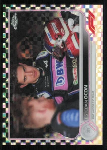 2022 Topps Chrome Formula 1 Checker Flag Refractors #42 Esteban Ocon - Picture 1 of 2
