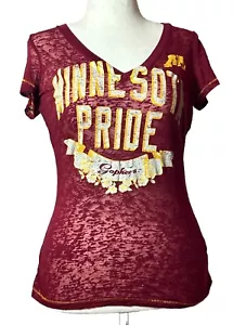 Camiseta de mujer University of Minnesota Gophers súper transparente granate talla grande - Imagen 1 de 2
