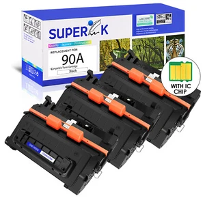 Cartouche de toner 3PK CE390A 90A pour HP LaserJet M4555h M601n M602dn M603n M603xh - Photo 1/24