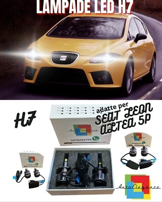 Set LED H7 Canbus Seat Leon Altea 5P Con LED 360° 9600 Lumen 6000K Blanco - Imagen 1 de 4