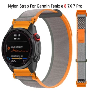 26mm Quick Fit Nylonowy pasek do Garmin Fenix e 8 7X 7 Pro 6X 6 5X 5 3HR Loop Band - Zdjęcie 1 z 19