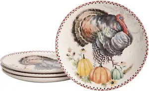 Ceramic Salad Plates, 8.75-Inch, Set of 4, Microwave and Dishwasher Safe - Picture 1 of 6
