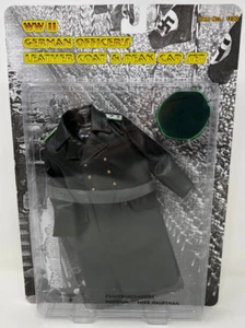 Juguetes del pasado - Abrigo y gorra de cuero de oficial alemán de la Segunda Guerra Mundial 1:6 - Panzergrenadier - Imagen 1 de 6
