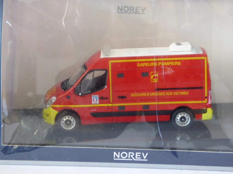 Norev 1:43 scale Renault Master 2014 Sapeurs Pompiers fire van red - Image 1 of 1